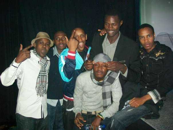 Group posing together at a social gathering